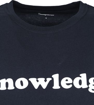 KnowledgeCotton Apparel T-shirt Navy