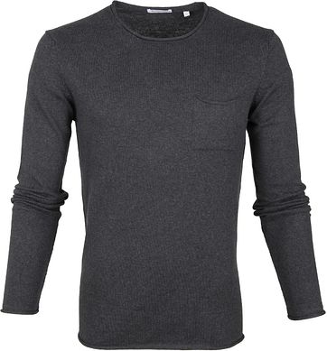 KnowledgeCotton Apparel Trui Antraciet