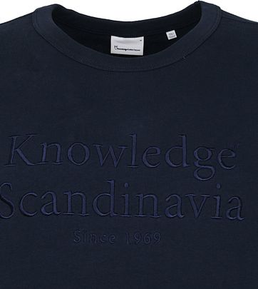 KnowledgeCotton Apparel Trui Elm Donkerblauw