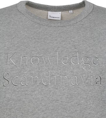 KnowledgeCotton Apparel Trui Elm Grijs