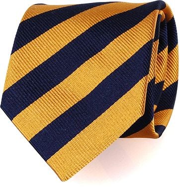 Krawatte Goldene - Navy Streifen FD17