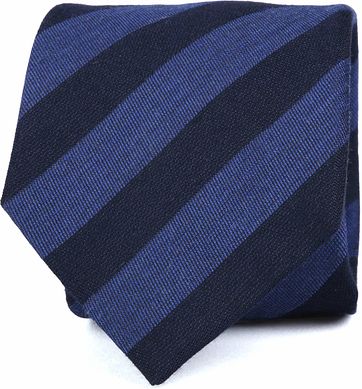 Krawatte Seide Dunkelblau Streifen K82-16