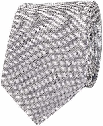 Krawatte Seide Grau Meliert Struktur