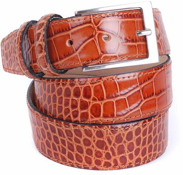 Kroko-Ledergürtel Cognac 42-03