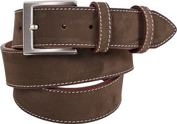 Leather Belt Suede Brown 511-03