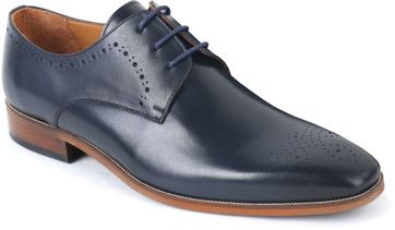 Leather Dress Shoes Brogues Navy 4049 