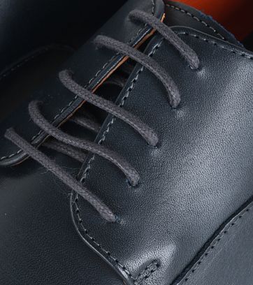 Leder Herrenschuhe Derby Navy