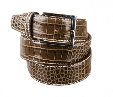 Ledergürtel Croco Olive G72