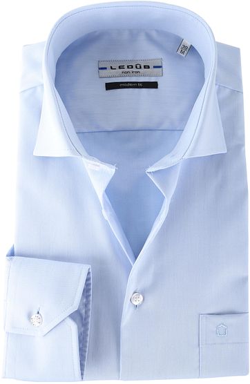 Ledub Hemd Blau Bügelfrei