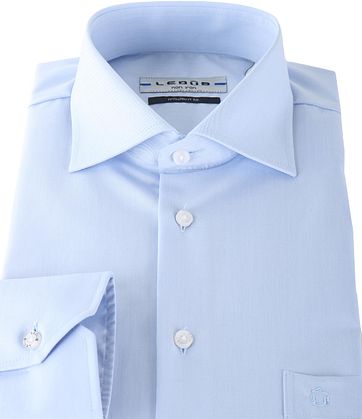 Ledub Hemd Blau Bügelfrei