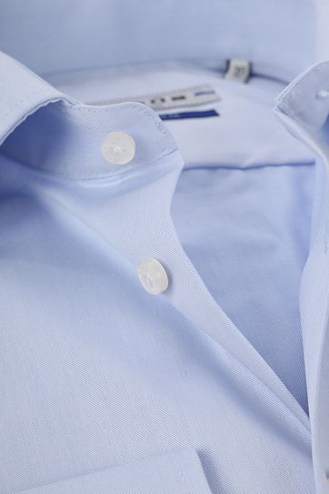 Ledub Hemd Bügelfrei Blau Sleeve 7