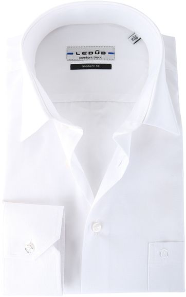Ledub Hemd Weiß Modern Fit