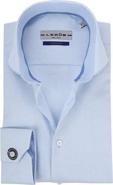 Ledub Overhemd Blauw Non Iron SL7