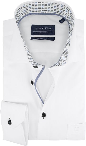 Ledub Overhemd Dessin Wit MF