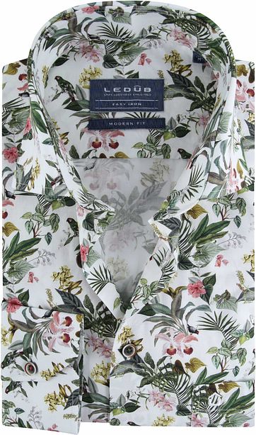 Ledub Overhemd Easy Iron Bloemen