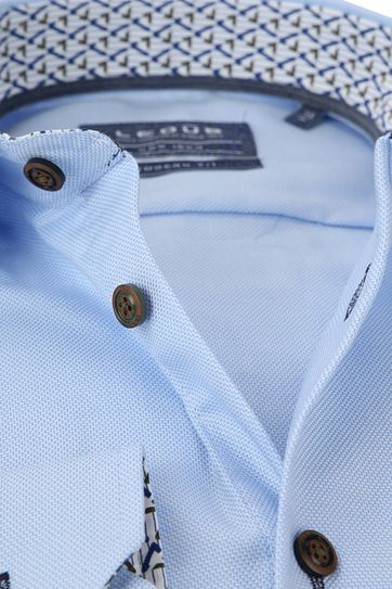 Ledub Overhemd MF Dessin Lichtblauw
