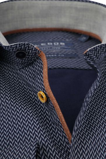 Ledub Overhemd MF Dessin Navy