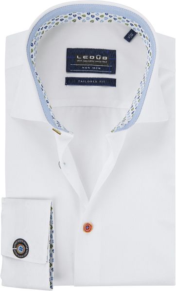 Ledub Shirt Button White SL7