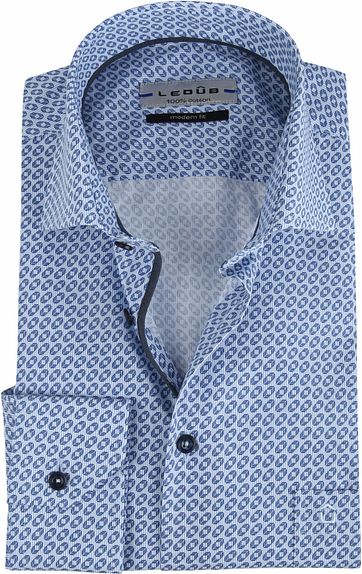 Ledub Shirt MF Blue Dessin
