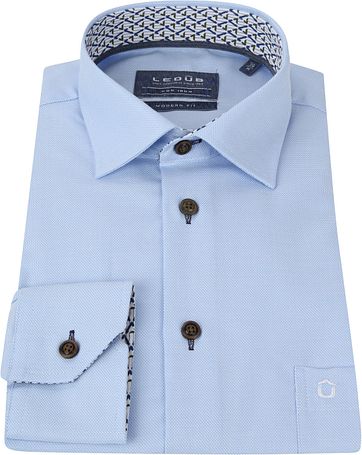 Ledub Shirt MF Dessin Light Blue