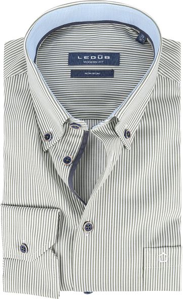 Ledub Shirt MF Striped Green