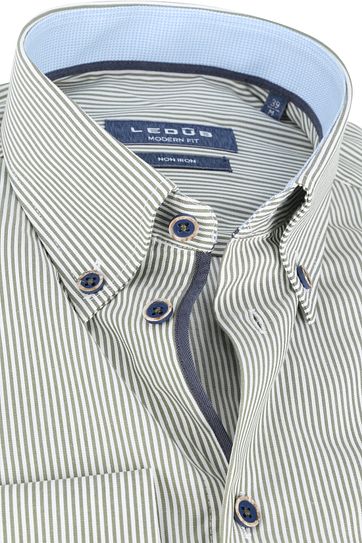 Ledub Shirt MF Striped Green