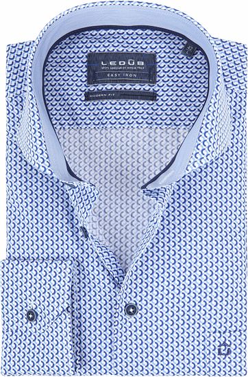 Ledub Shirt Print Blue Pattern