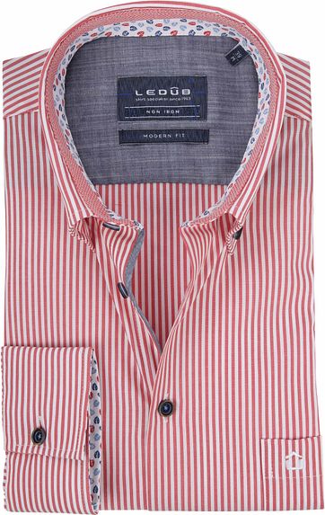 Ledub Shirt Red Stripes