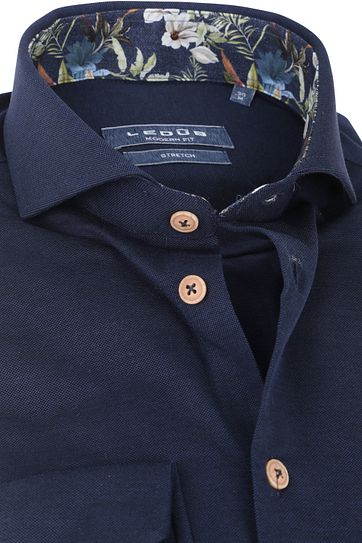 Ledub Shirt Stretch Dark Blue