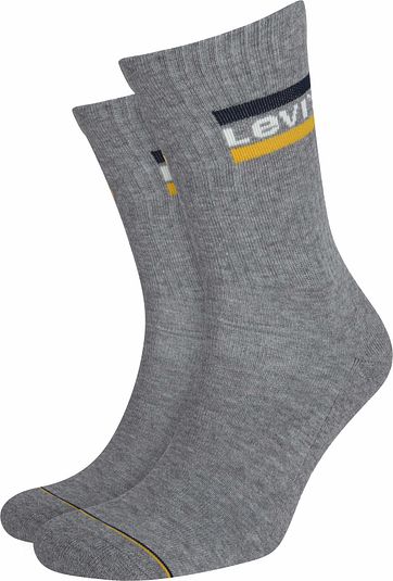 Levi's 2-Pack Sportswear Socken Grau Gelb