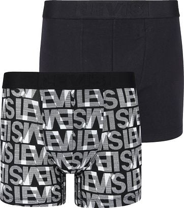 Levi's Boxer Shorts 2-Pack Black White