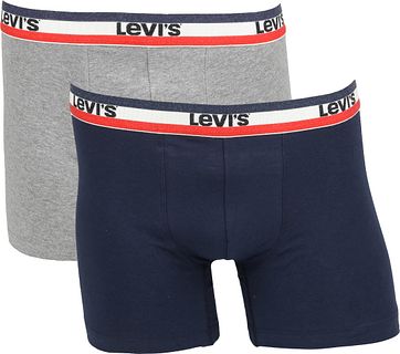 Levi's Boxershorts 2-Pack Grijs Blauw