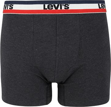 Levi's Boxershorts 2-Pack Rot Grau