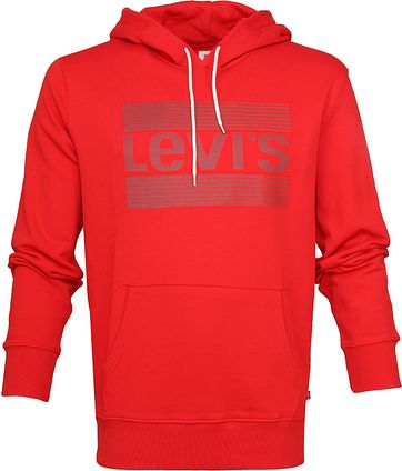 Levi's Hoodie Tech Brill Rood