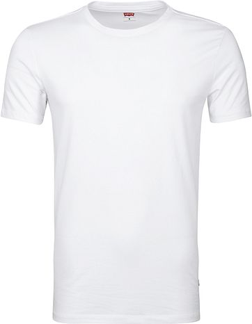 Levi's T-shirt Ronde Hals Wit 2Pack