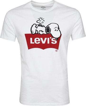 Levis T Shirt Snoopy Wit levis kopen in de aanbieding