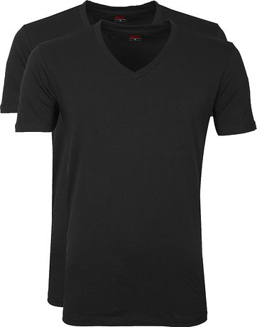 Levi's T-Shirt V-Ausschnit Schwarz 2-Pack