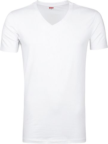 Levi's T-Shirt V-Ausschnit Weiß 2-Pack