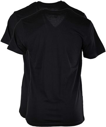 Levi's T-shirt V-Hals Schwarz 2Pack