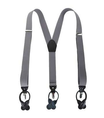 Luxus Hosenträger Grau