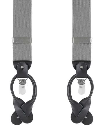 Luxus Hosenträger Grau