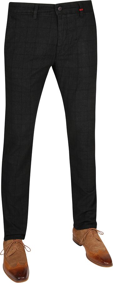 Mac Broek Lennox Antraciet Ruit