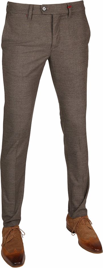 Mac Lennox Chino Pepita Braun