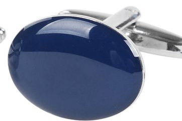 Manschettenknöpfe Dunkelblau Oval