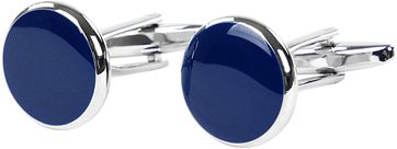 Manschettenknöpfe Dunkelblau Rund NR103