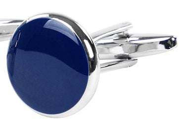 Manschettenknöpfe Dunkelblau Rund NR103