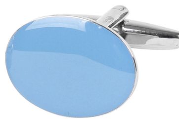 Manschettenknöpfe Hell Blau Oval NR100