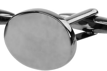 Manschettenknöpfe Oval Dunkelgrau NR96