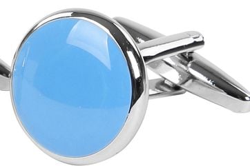 Manschettenknöpfe Rund Blau NR92