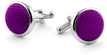 Manschettenknöpfe Seide Aubergine F28